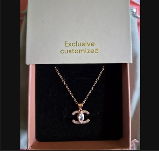 LILY 14K Gold Plated Diamond Twist Design Necklace — Elegant Daily Jewelry JP18