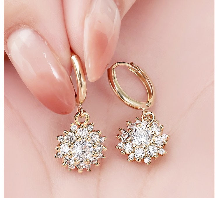14K 18K Moissanite Excellent Cut GRA Certified Gold Hera Diamond One-Touch Gold Earrings