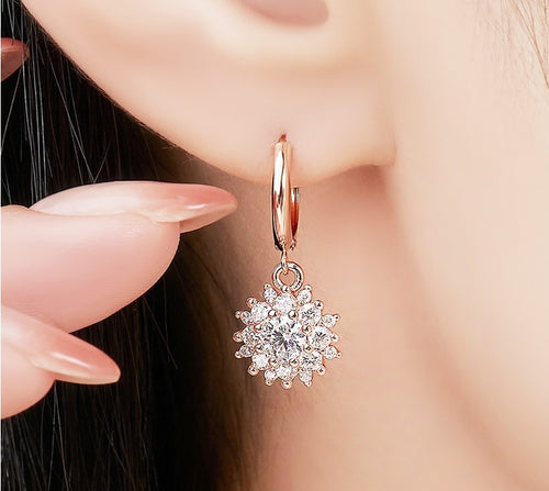 14K 18K Moissanite Excellent Cut GRA Certified Gold Hera Diamond One-Touch Gold Earrings