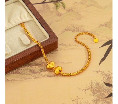 Gold Ribbon Bead Bracelet – Cute &amp; Adjustable | BEIJE × LILY