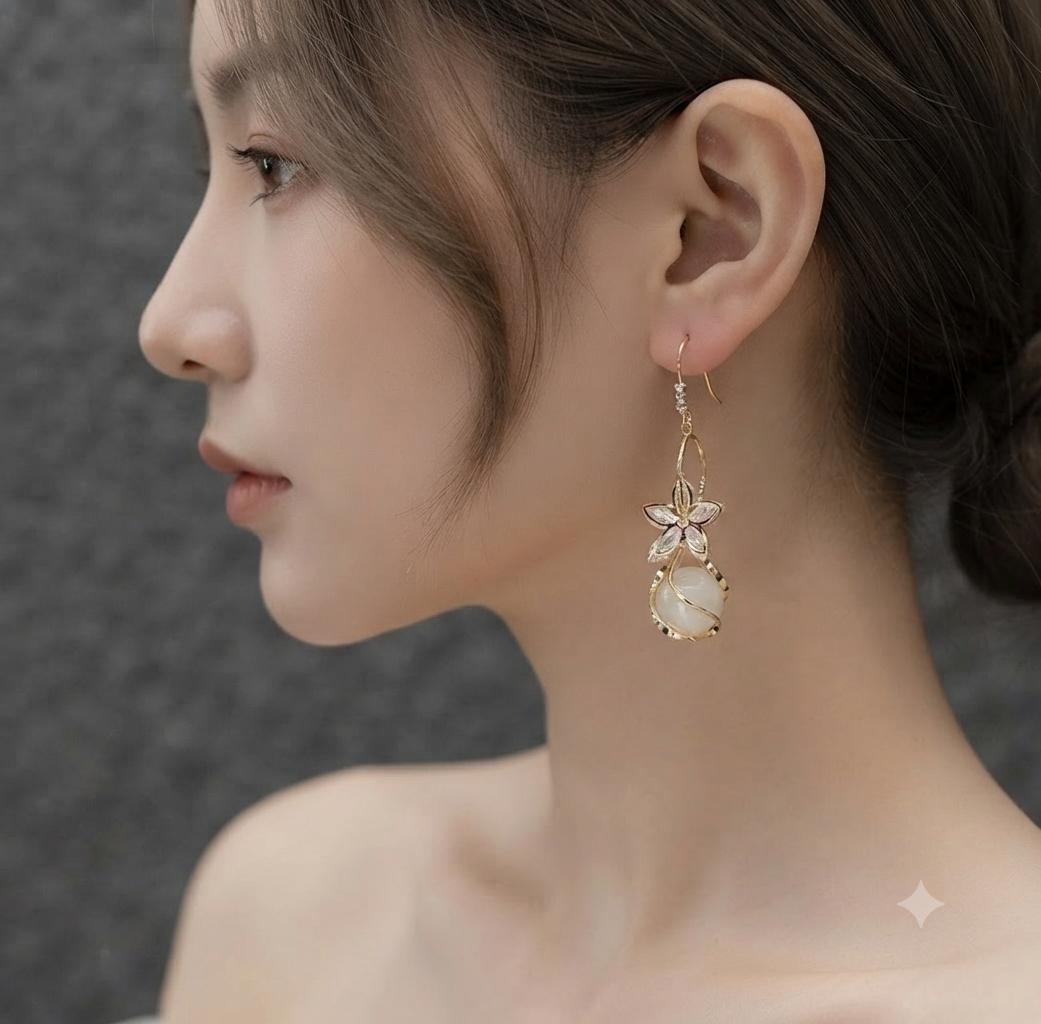 LILY 14K Gold Plated Cubic Drop Earrings — Sparkling Crystal | Women's Daily Jewelry