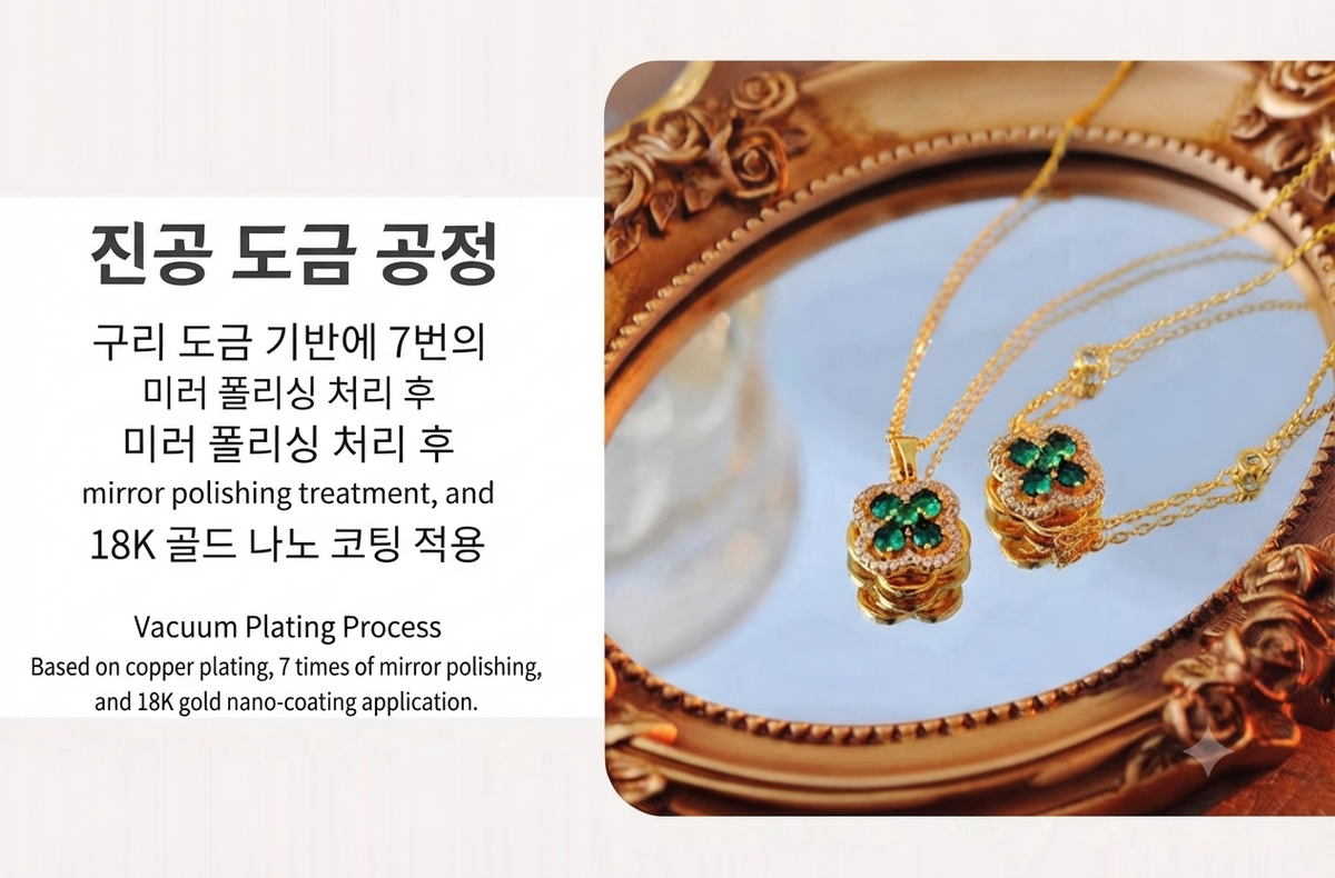 18K Gold Plated Clover Necklace — Lucky Zirconia Pendant