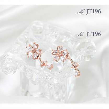 Flora Two-Way Drop Earrings – 14K Gold Plated