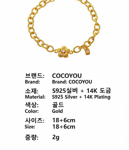 14K Gold Plated Lucky Bracelet — Luxury Women&