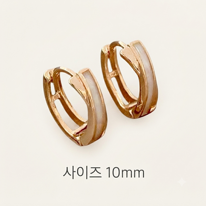 Mother of Pearl Rose Gold Earrings – 14K Gold Filled