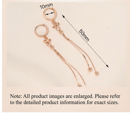 Long Drop Chain Earrings – 14K Gold Plated