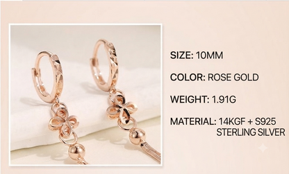 Long Drop Chain Earrings – 14K Gold Plated